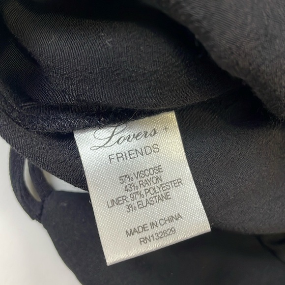 Lovers+Friends Spaghetti Straps Jumpsuit Size L Black Crepe Open Back Romper - Picture 10 of 16